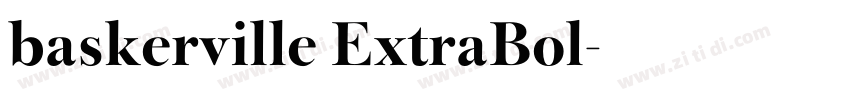 baskerville ExtraBol字体转换